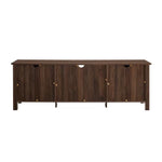 70 In. Coastal Dark Walnut Composite TV Stand with Storage Doors (Max TV Size 80 In.)