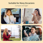 Compact LED Travel Makeup Mirror with 1X/10X Magnification,Compact Design: the Mirror Is Designed to Be Small and Portable, Making It Easy to Take with You On-The-Go, White