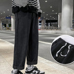 Autumn Korean Fashion Drawstring Y2K Jeans Homme Classic Baggy Straight Wide Leg Pants 2025 New Hip Hop Streetwear Casual Jean