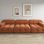 104" Minimalist Modular Sectional Sofas Modern Velvet Convertible Couches 3 Seats Living Room Sofa Sets for Office Apartment