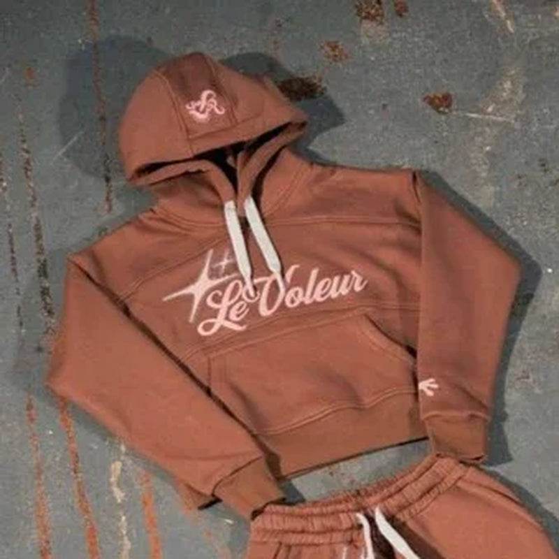 New Oversized Loose Y2K Tracksuit Men Cotton Casual Sports Hoodies Sweatpants Two Piece Set Clothes for Men Fashion Streetwear