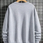 Manfinity Sporsity Men Letter Graphic Sweatshirt Going Out Crew Neck Letter Los Angeles Long Sleeve Casual Sweatshirt, for Friends, Husband, Boyfriend Gifts, Los Angeles Hoodie, Mens Sweatshirt, Mens Pullover Hoodie
