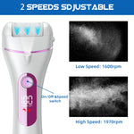Electric Callus Remover for Feet, Portable Foot File with 18-In-1 Kit, Waterproof, 3 Roller Heads, 2 Speeds