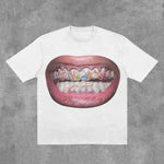 Streetwear T Shirts Y2K Clothes Punk Rock Hip Hop Graphic Print Oversized Tshirt Mens Womens Crew Neck Cotton Short Sleeve Tops