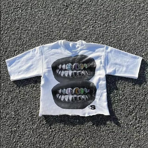 Streetwear T Shirts Y2K Clothes Punk Rock Hip Hop Graphic Print Oversized Tshirt Mens Womens Crew Neck Cotton Short Sleeve Tops