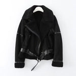 Fleece Autumn and Winter Suede Fur Jacket Motorcycle